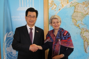 Meeting with the 9th Secretary General of UNESCO Ms.Irina Bokova 