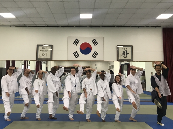 MARIE Participants posing after Taekkyun class